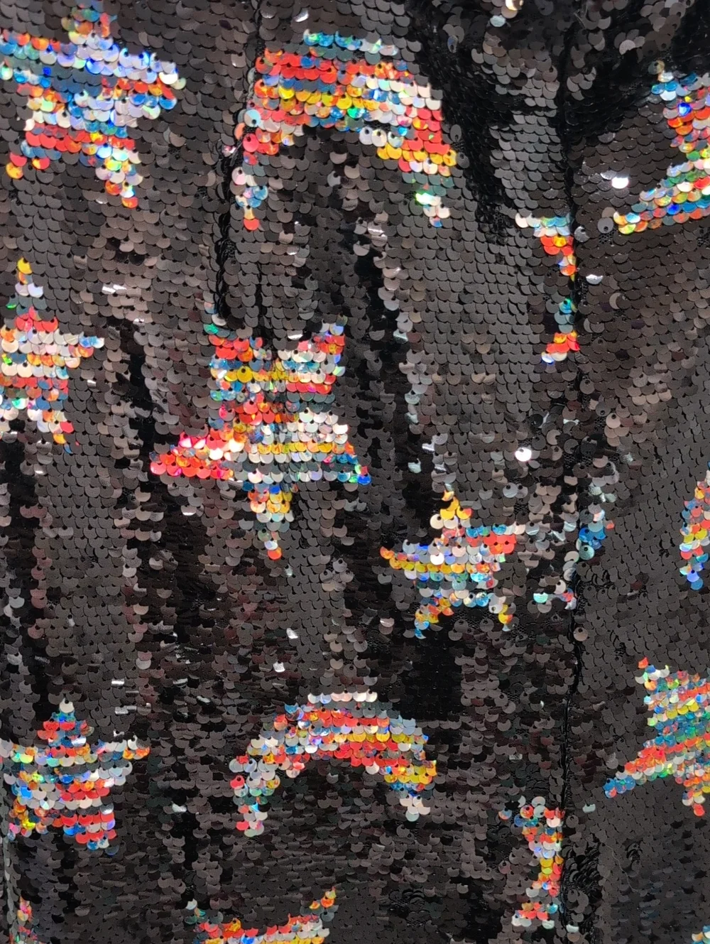 Nasty Gal Black Strapless Sequin Star Moon Flare Jumpsuit US SIZE 12 - Picture 5 of 6